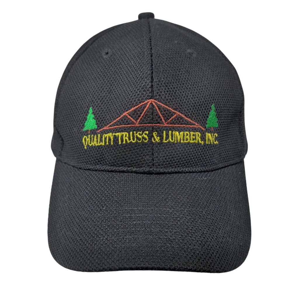 Quality Truss & Lumber Inc Fitted Hat Black OSFA Embroidered 6 Panel Polyester